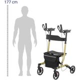 Uniprodo - Rollator - Champagne - 136 kg - In Hoogte Verstelbaar 1050 - 1150 mm