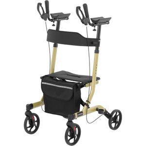 Uniprodo - Rollator - Champagne - 136 kg - In Hoogte Verstelbaar 1050 - 1150 mm