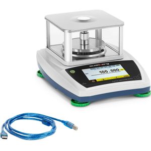 Steinberg Systems - precisieweegschaal - 200 g / 0.001 g - Ø 98 mm - touchscreen LCD - glazen windscherm