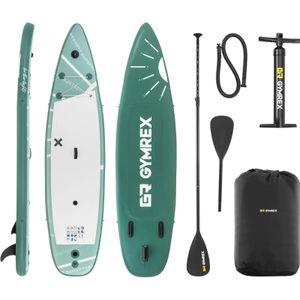 Gymrex Stand-up paddleboard - opblaasbaar - 125 kg - groen - dubbele kamer - 329 x 78 x 38.5 cm - 4062859171764