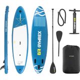 Gymrex Stand-up paddleboard - opblaasbaar - 125 kg - blauw - dubbele kamer - 333 x 82 x 12 cm - 4062859171788