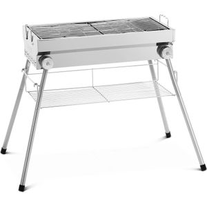 Royal Catering Houtskool grill - Plank - klapgrill - 53 x 26 cm - roestvrij staal / staal - Royal Catering