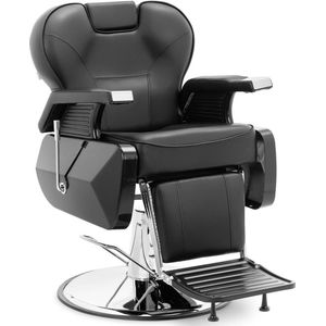 physa - Kappersstoel met voetensteun - 57 - 69 cm - 150 kg - Zwart