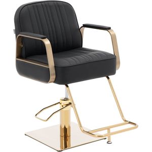 physa Kappersstoel met voetensteun - 920 - 1070 mm - 200 kg - Zwart/Goud gekleurd - 4062859238023