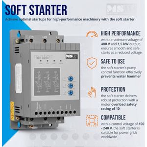 Softstart - 400V - 1,5kW - Voor Pompen en Compressoren