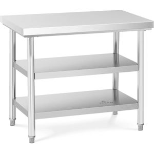 RVS werktafel - ECO - 100 x 60 cm - 600 kg - tussenplank - Royal Catering