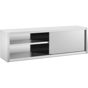 Royal Catering RVS Wandkast - 200 x 45 cm - Royal Catering - 300 kg