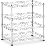 Royal Catering Metalen wijnrek - 45 x 30 x 45 cm - 200 kg - zilver