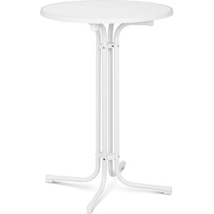 Royal Catering - Hoge bartafel - Ø 80 cm - vouwbaar - wit