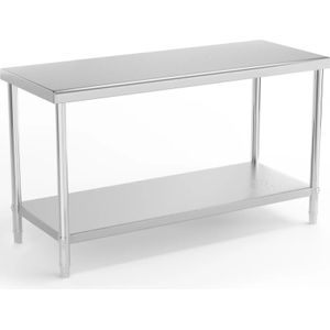 RVS werktafel - ECO - 150 x 60 cm - 230 kg - Royal Catering