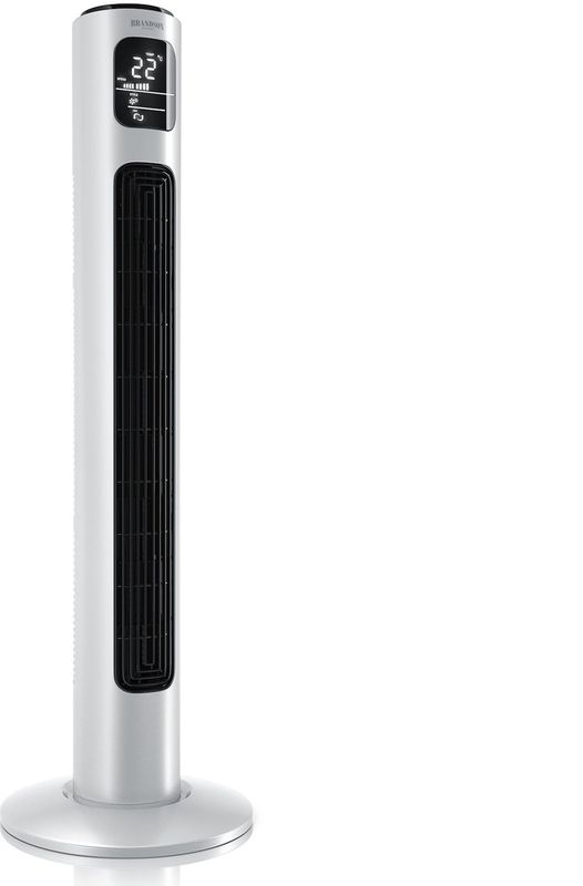 Brandson Turmventilator mit Fernbedienung, Säulenventilator mit 3 Leistungsstufen, Oszillation 60°, 96 cm, Standventilator, 96 cm, Ventilator, GS