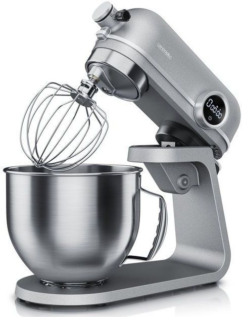 800 Watt Rührmaschine, Küchenmaschine, 5 l Knetmaschine, 8 Geschwindigkeiten, Silber - Arendo