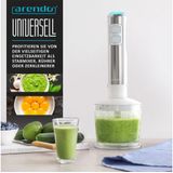 Arendo - Stabmixer Edelstahl Set mit dc Motor - inkl. 800 ml Messbecher + Schneebesen