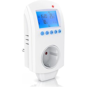 BEARWARE WLAN Thermostat Steckdose - Steckdosenthermostat - WiFi Smart Life, TUYA - für Heizgeräte - mit Share-Funktion - 5°-35°C