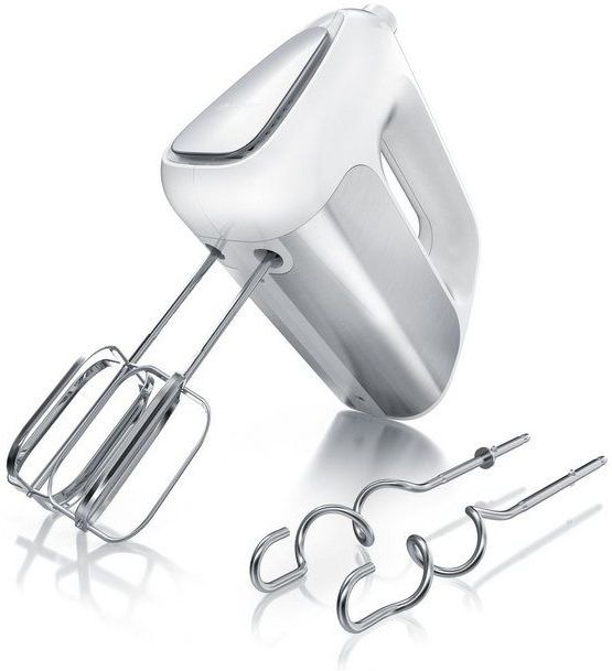 Elektrischer Handmixer Handrührer - inkl. 2 Quirle und 2 Knethaken aus Edelstahl - Handrührgerät - Hakenentriegelung - Turbotaste - Arendo