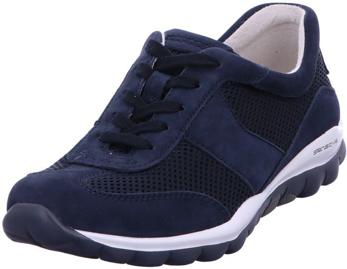 Gabor - Rollingsoft Sensitive - Dames Wandelsneaker - Blauw - Flexibele Zool