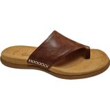 Gabor - Cognac Leren Teenslippers - Dames - Leer