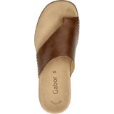 Gabor - Cognac Leren Teenslippers - Dames - Leer
