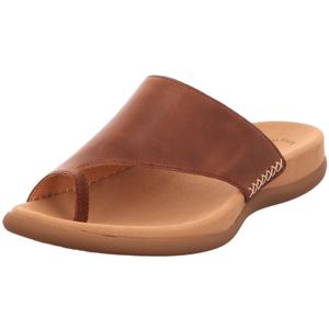 Gabor - Dames Schoenen - Bruin - Leer - Teenslipper Design