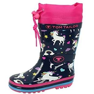 Tom Tailor - 4275301 - Rubberlaarzen - Marineblauw/Roze