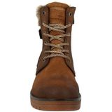 Veterboots - Effen - Imitatieleer - Blokhak - Middelhoge Hak