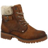 Veterboots - Effen - Imitatieleer - Blokhak - Middelhoge Hak