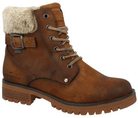 Veterboots - Effen - Imitatieleer - Blokhak - Middelhoge Hak