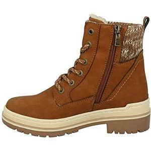 Tom Tailor Dames 4291904 halflange laarzen, cognac, 38 EU