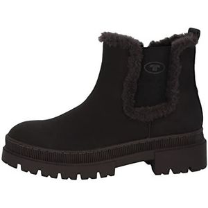 TOM TAILOR Dames 4294905 Chelsea-laarzen, zwart, 37 EU