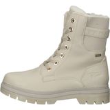 Tom Tailor - Hoge Veterschoenen - Beige - Winterlaarzen met Logo-embossing op de Hak