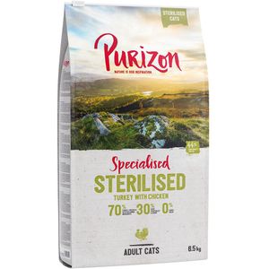 2x6,5kg Sterilised Adult Kalkoen & Kip Graanvrij Purizon Kattenvoer