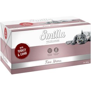 8x100g Kalkoen/Lam Smilla Fine Menu Kattenvoer