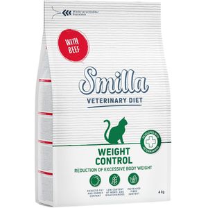 Smilla Veterinary Diet Weight Control met Rund Kattenvoer - Dubbelpak: 2 x 10 kg