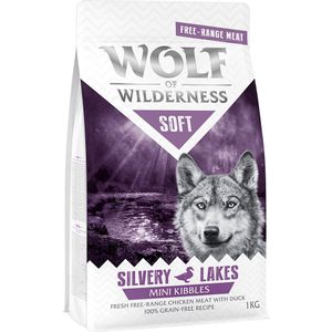1kg Mini "Soft Silvery Lakes" Scharrelkip & Eend Wolf of Wilderness Hondenvoer