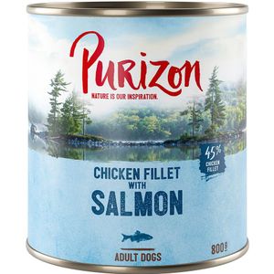 Purizon honden natvoer - Zalm met spinazie en kokos (6 x 800 g)