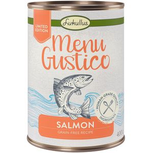 Lukullus Menu Gustico - Lachs mit Karotte, Luzerne und Spinat  - 6 x 400 g