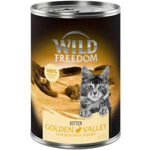 12x400g Kitten Golden Valley Konijn & Kip Wild Freedom Kattenvoer