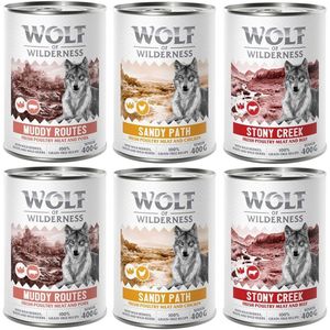 Wolf of Wilderness Senior - mit viel frischem Geflügel 6 x 400 g - Mixpaket
