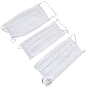 von Jungfeld Stofmond, neusmasker, 100% katoen, uniseks, wit, verpakking van 3 stuks