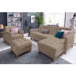 exxpo - sofa fashion Ecksofa "Elio, kompakt und komfortabel, bequem und zeitloses Design, L-Form", wahlweise mit Bettfunktion