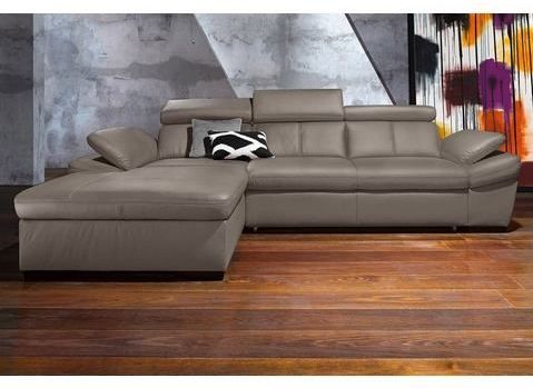exxpo - sofa fashion Ecksofa "Salerno, klassisch modernes Funktionssofa, hoher Sitzkomfort, L-Form", inkl. Kopf- und Armteilverstellung, wahlweise mit Bettfunktion