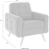exxpo - sofa fashion Sessel »Nappa, Loungesessel, aktuelle Rückensteppung, bequem und modern«, hoher Holzfuß