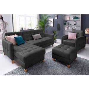 exxpo - sofa fashion Ecksofa »Elio, kompakt und komfortabel, bequem und zeitloses Design, L-Form«, wahlweise mit Bettfunktion