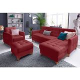 exxpo - sofa fashion Ecksofa "Elio, kompakt und komfortabel, bequem und zeitloses Design, L-Form", wahlweise mit Bettfunktion