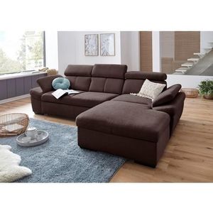 exxpo - sofa fashion Hoekbank Salerno, incl. hoofd- en armdeelverstelling, elegant & comfortabel, L-vorm