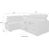exxpo - sofa fashion Ecksofa "Arles, bequeme Federkernunterfederung, L-Form", wahlweise mit Bettfunktion und Bettkasten, inkl. Kopfteilverstellung