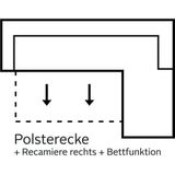 exxpo - sofa fashion Ecksofa "Salerno, klassisch modernes Funktionssofa, hoher Sitzkomfort, L-Form", inkl. Kopf- und Armteilverstellung, wahlweise mit Bettfunktion