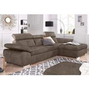 exxpo - sofa fashion Ecksofa »Spring, super bequem und komfortabel mit Armteil- und Kopfteilfunktion«, L-Form, wahlweise mit Bettfunktion und Bettkasten