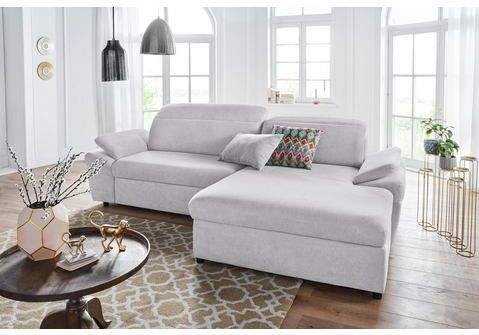 exxpo - sofa fashion Ecksofa "Kyoto, inkl. Kopfteil- und Armteilverstellung, hoher Sitzkomfort", wahlweise mit Bettfunktion und Bettkasten, hochwertige Bezüge, L-Form