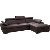 exxpo - sofa fashion Ecksofa "Salerno, klassisch modernes Funktionssofa, hoher Sitzkomfort, L-Form", inkl. Kopf- und Armteilverstellung, wahlweise mit Bettfunktion